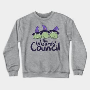 The wizards council a cute wizard frogs wearing a magic hats Crewneck Sweatshirt